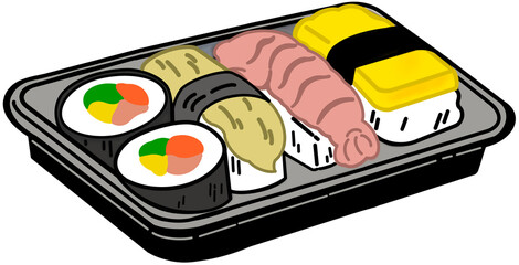 sushi with chopsticks © 재원 백