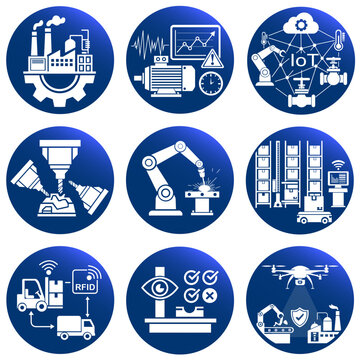 Icon set Industrial & Manufacturing