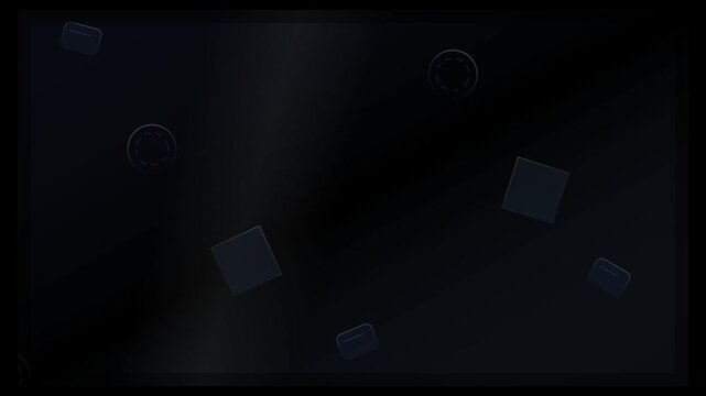 Abstract Scene Moving Elements in Dim Blue Space