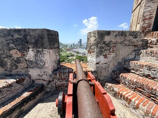 Cartagena Coumbia 6-25-2026. Exterior views of Castillo San Felipe de Barajas  a fortress in the city of Cartagena. The castle was built in 1639 and is located on the Hill of San Lázaro © Michael