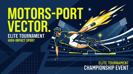 Obraz premium Dynamic Motorsports Vector Art Championship Event Illustration