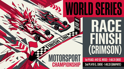 Obraz premium Crimson Motorsport Championship Race Finish World Series Victory