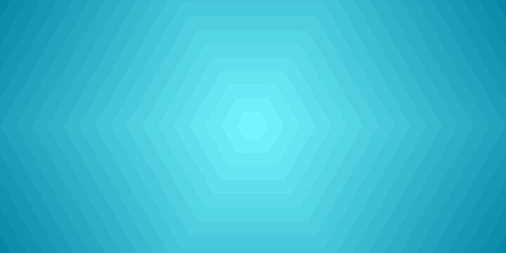 Abstract light blue geometric background with repeating hexagon shapes and gradient effect