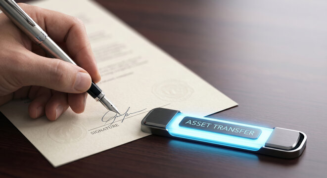 Generative ai technology enhances investments with secure asset transfer and digital signature contract documents for efficient financial