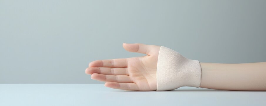 Effective de quervain syndrome treatment applying a wrist support for relief and recovery