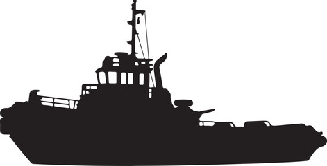 Harbor Tug Boat Working Vessel Icon for Port Industry © Icons Queen