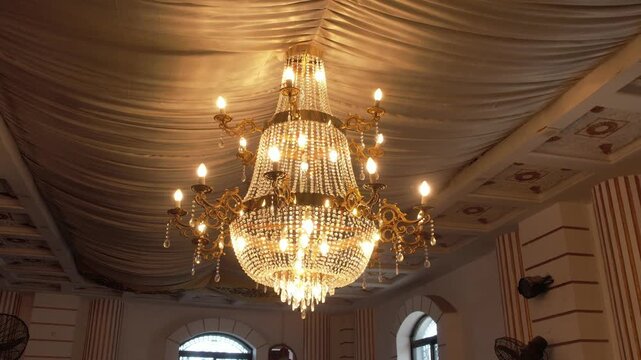 chandelier in the church