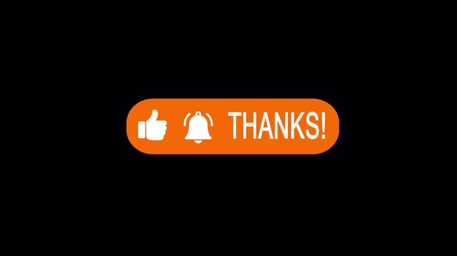 YouTube Like Bell button animation. Social Media vlog call to action template. CTA buttons. Content creator overlay video tools. Interactive buttons. 4K Alpha Mov with transparent background