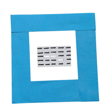 Blue paper envelope with papers and red wax seal icon with torn paper and crafted card design