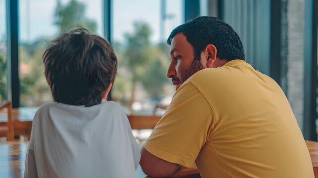 Heartwarming moment of rather & son talking together