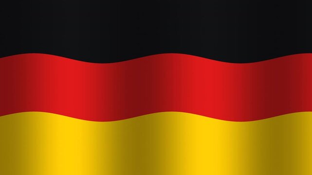 German flag waving in the wind with bold colors and clear design