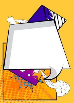 Cartoon background with blank speech bubble, comic book backdrop. Retro vector comics pop art design.