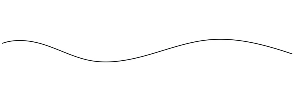 Squiggle line design element. Seamless pattern decorative curve line in eps 10.Curly one Line. Squiggle wavy and decorative ornament in editable stroke.