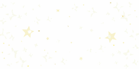 scattered golden stars on white background pattern astronomy cosmic celestial sparkle twinkle night sky ornament decoration © Dibyendu
