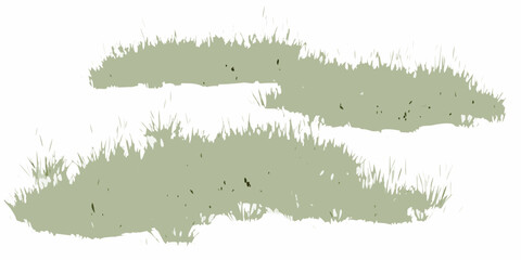 natural scattered grass clusters with varying density on white background vegetation botanical plant flora green transparent © Dibyendu