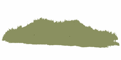flowing curved grass landscape forming gentle hill silhouette vegetation terrain natural outline shape simple minimalist vector © Ripan