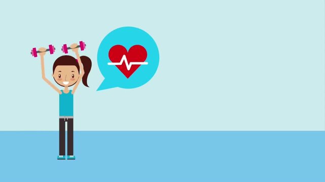 vector illustration of a woman holding a heart
