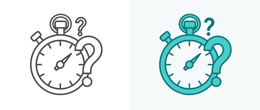 Stopwatch with Question Mark - Time Uncertainty Concept