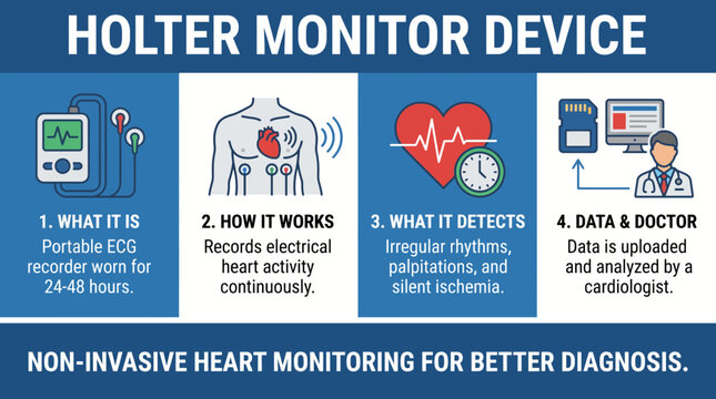 Holter Monitor Device Infographic Banner