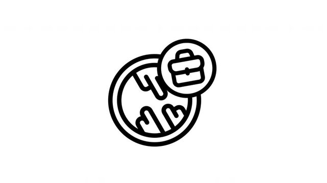 briefcase minimalist stroke animation