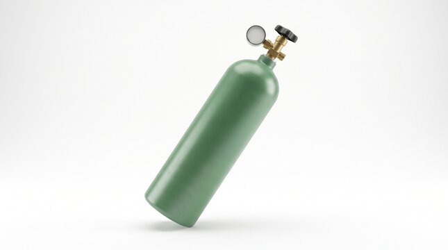 Industrial compressed green oxygen cylinder for medical use with cylinder
