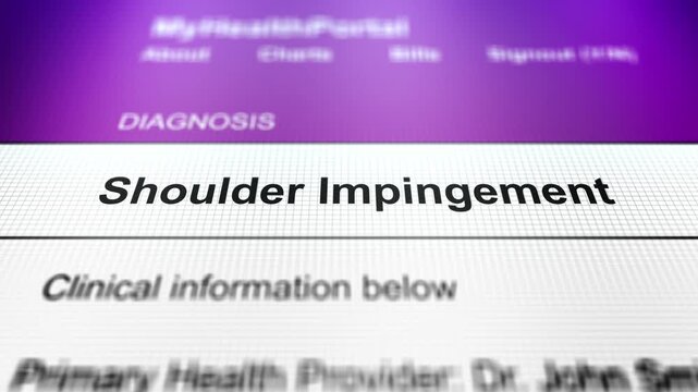 Generic Health Portal with Oral Mouth Diagnosis - Shoulder Impingement