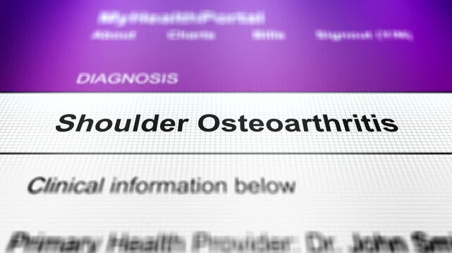 Generic Health Portal with Oral Mouth Diagnosis - Shoulder Osteoarthritis