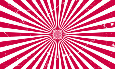 Fototapeta premium Vintage pop art style sun beam burst background design. Retro concentrated rays background illustration for posters.