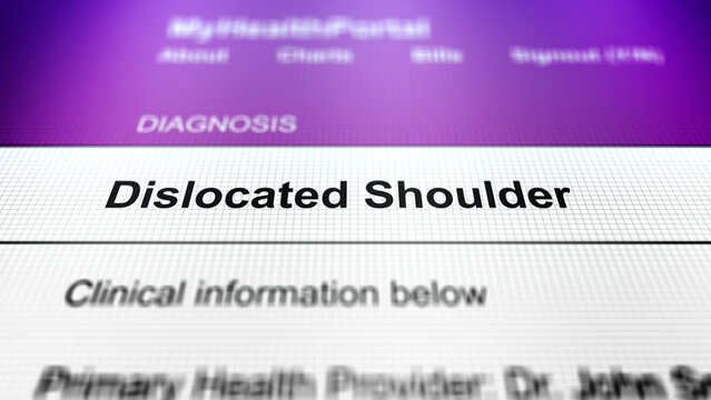 Generic Health Portal with Oral Mouth Diagnosis -Dislocated Shoulder