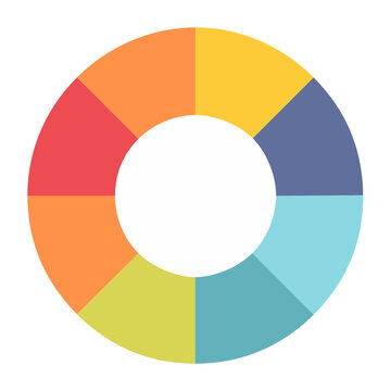 Flat color wheel vector icon
