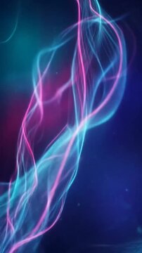 Vibrant Neural Light Patterns in Motion Displaying Dynamic Electric Currents