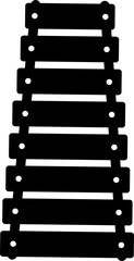 Xylophone Musical Instrument Silhouette Vector Icon