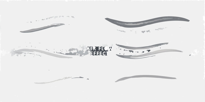 air flow effect vector illustration on black background wind graphic design motion visual dynamic movement flowing
