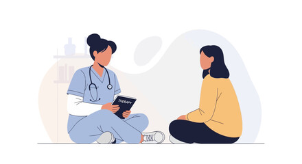 Fototapeta premium Doctor consulting patient, healthcare, medical examination, doctor-patient interaction