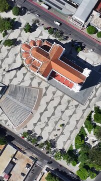 Sagrado Coracao De Jesus Cathedral At Petrolina In Pernambuco Brazil. Dom Malan Square. Downtown City. Beautiful Church. Sagrado Coracao De Jesus Cathedral In Petrolina. Religious Skyline.