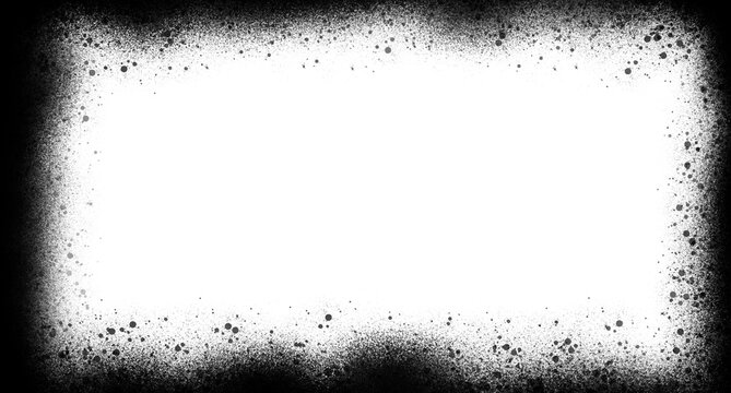 Spray Paint Grunge Frame Black Border Texture
