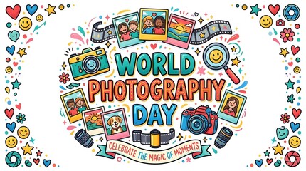 Fototapeta premium World photography day celebrations capturing life's magic