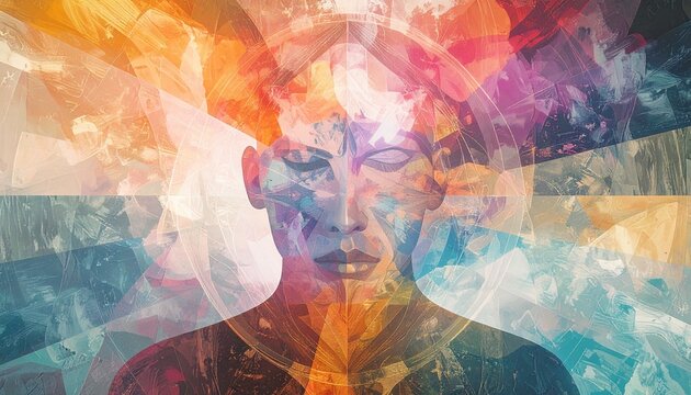 Abstract Mindscape - A Portrait of Inner Thoughts and Emotions.