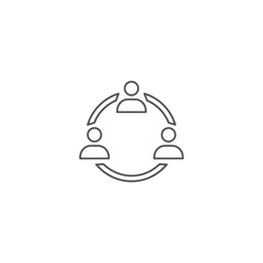 Fototapeta premium People teamwork collaboration icon