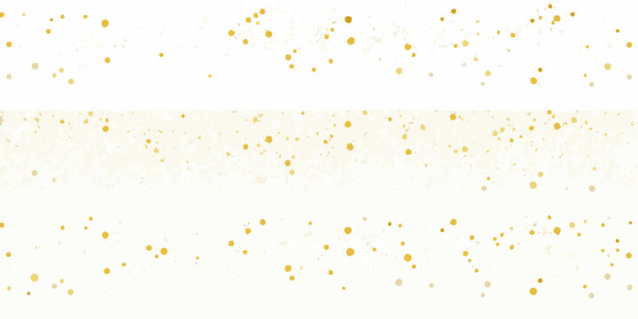 a festive header design with dense golden confetti on white background scatter holiday decoration celebration sparkle