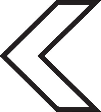 Back Arrow Navigation Icon Left Chevron Outline Vector UI