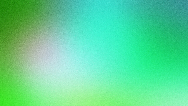 Abstract green gradient background with grainy texture