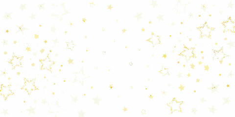 scattered golden stars on white background sparkling astronomy cosmic celestial pattern design ornament decoration festival holiday © Bijoy