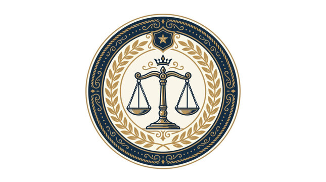 Justice Scale Emblem Symbol.