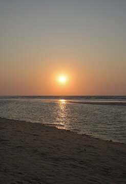 Sunset Over the Mozambique Channel at Morondava, Madagascar