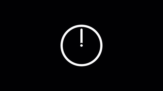 Time lapse of spinning clock animation in 12 Hour. Seamless motion animated footage, clock face animation video 4k.