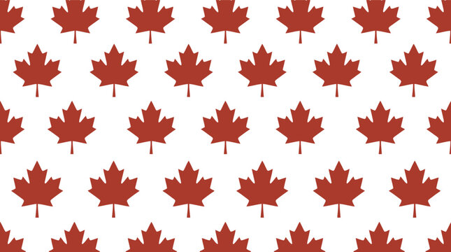 Seamless autumn maple leaf vector pattern for backgrounds and seasonal Canadian designs