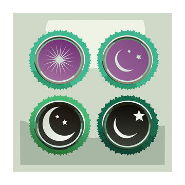 Flat design abstract target with concentric circles