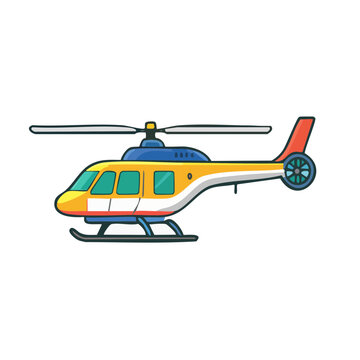 Flat design airplane with propeller and windows