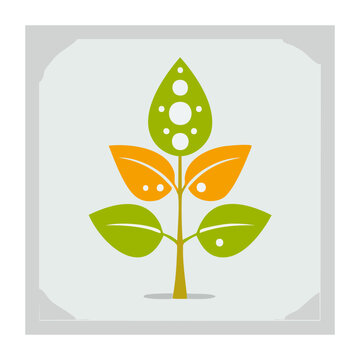 Flat design sunflower icon